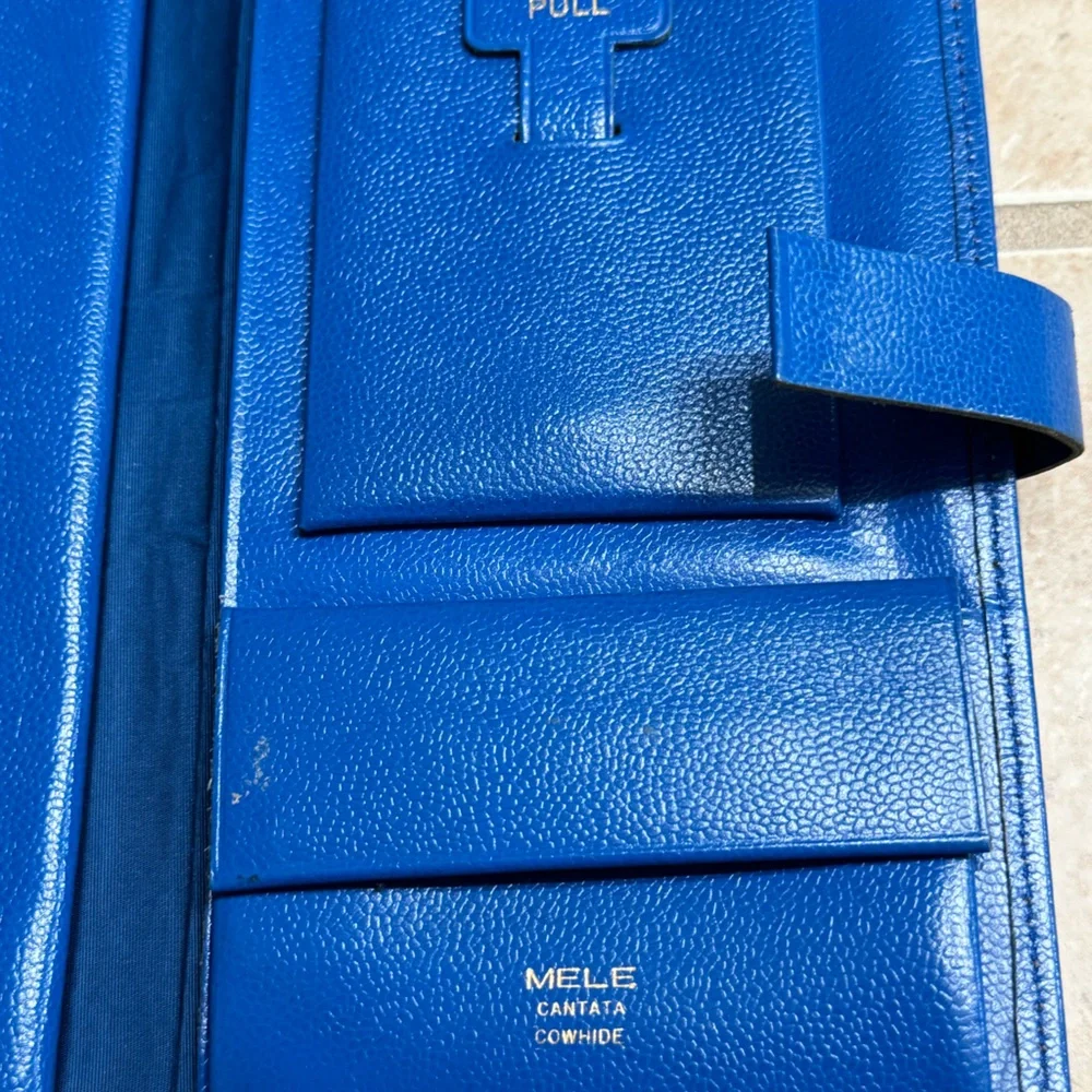 Vintage MELE Blue Women’s Cantata Cowhide Wallet MINTY RARE